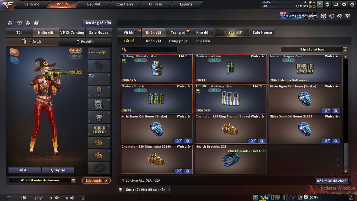 shop acc cf uy tin gia re